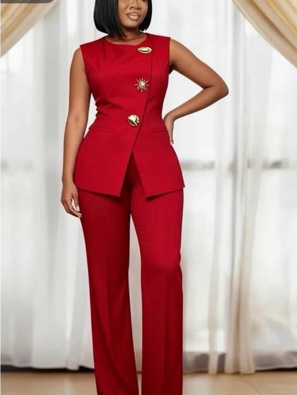 Tailored Emerald Green Peplum Blazer & Pants Suit - Picture 11 of 15